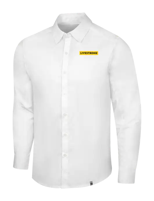 OGIO White Commuter Woven Shirt w/LIVESTRONG Logo