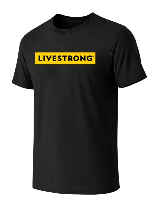 BELLA+CANVAS Black CVC Short Sleeve Tee w/LIVESTRONG Logo