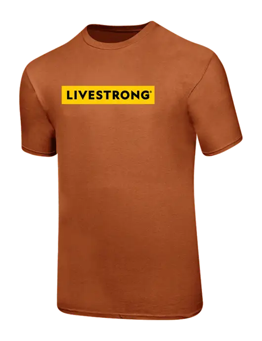 Ring Spun Burnt Orange 4.5 oz T-Shirt w/LIVESTRONG Logo