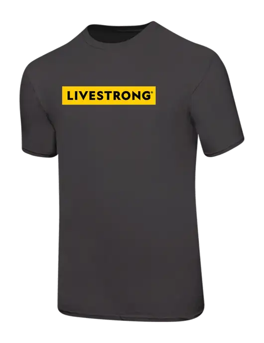 Ring Spun Charcoal 4.5 oz T-Shirt w/LIVESTRONG Logo