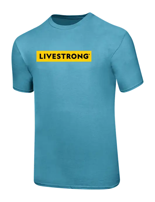 Ring Spun Light Sapphire 4.5 oz T-Shirt w/LIVESTRONG Logo