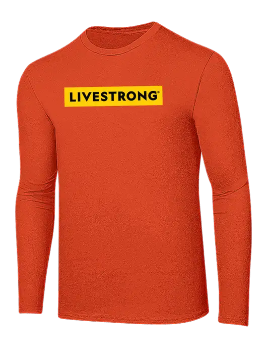 Ring Spun Orange 4.5 oz Long Sleeve T-Shirt w/LIVESTRONG Logo