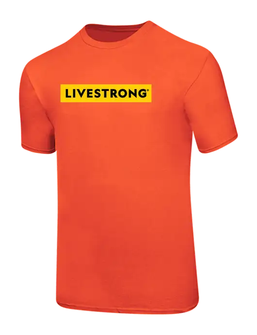 Ring Spun Orange 4.5 oz T-Shirt w/LIVESTRONG Logo