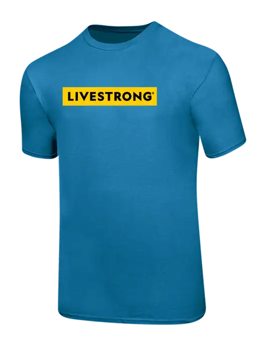 Ring Spun Sapphire 4.5 oz T-Shirt w/LIVESTRONG Logo