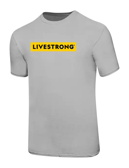 Ring Spun Silver 4.5 oz T-Shirt w/LIVESTRONG Logo