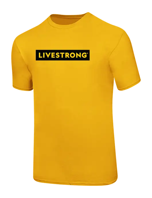Ring Spun Yellow Gold 4.5 oz T-Shirt
 w/LIVESTRONG Logo