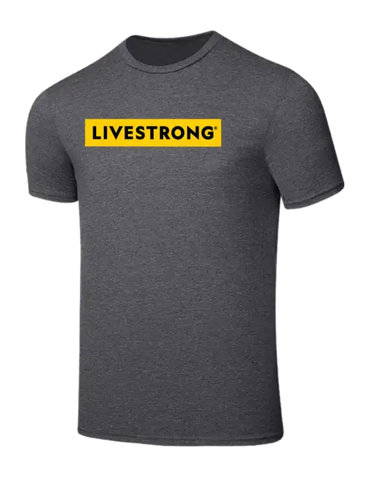 Seriously Soft Heathered Charcoal T-Shirt w/LIVESTRONG Logo