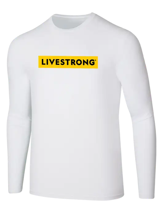 Seriously Soft White Long Sleeve T-Shirt w/LIVESTRONG Logo