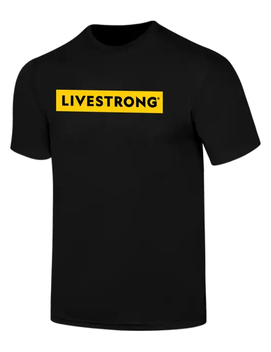 Simply Soft Black 4.5oz  Poly/Combed Ring Spun Cotton T-Shirt w/LIVESTRONG Logo