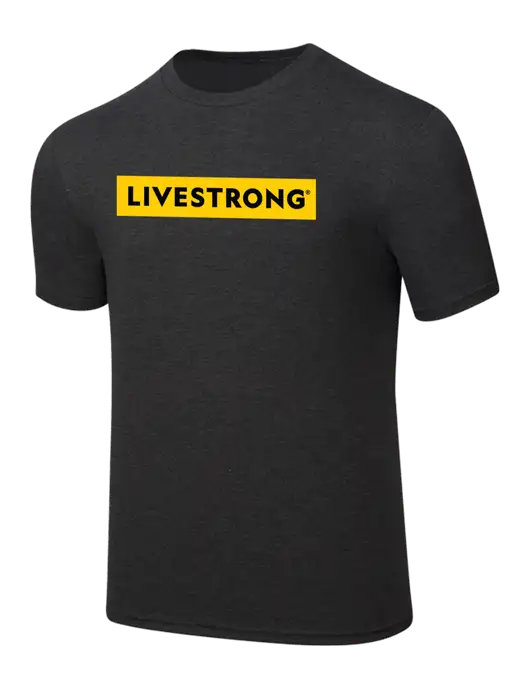 Simply Soft Black Frost 4.5oz  Poly/Combed Ring Spun Cotton T-Shirt w/LIVESTRONG Logo