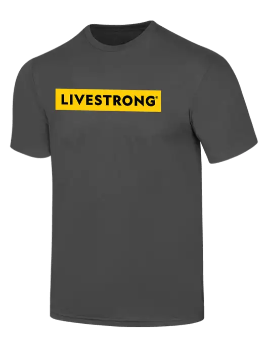 Simply Soft Charcoal 4.5oz  Poly/Combed Ring Spun Cotton T-Shirt w/LIVESTRONG Logo