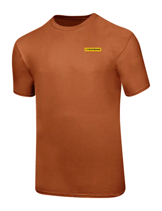 Ring Spun Burnt Orange 4.5 oz T-Shirt w/LIVESTRONG Logo