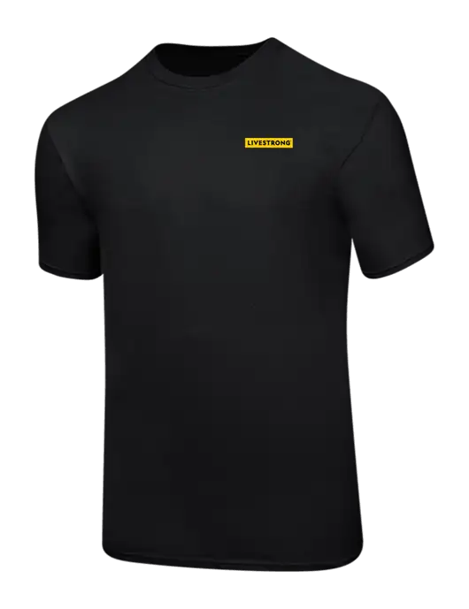 Ring Spun Jet Black 4.5 oz T-Shirt w/LIVESTRONG Logo