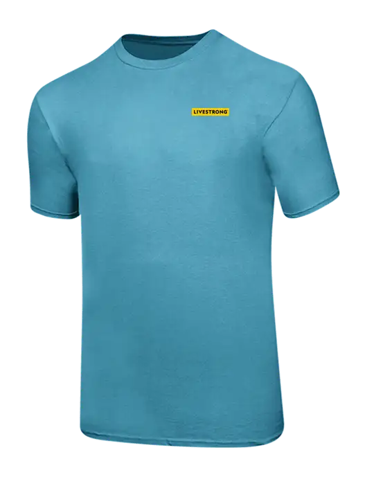 Ring Spun Light Sapphire 4.5 oz T-Shirt w/LIVESTRONG Logo
