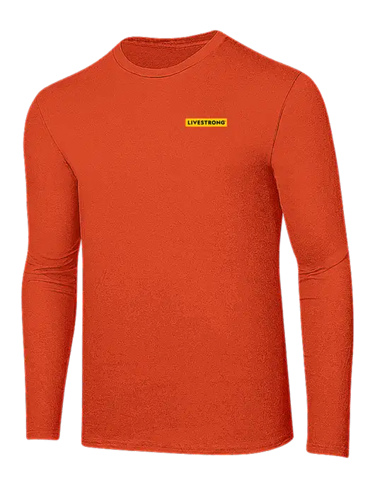 Ring Spun Orange 4.5 oz Long Sleeve T-Shirt w/LIVESTRONG Logo