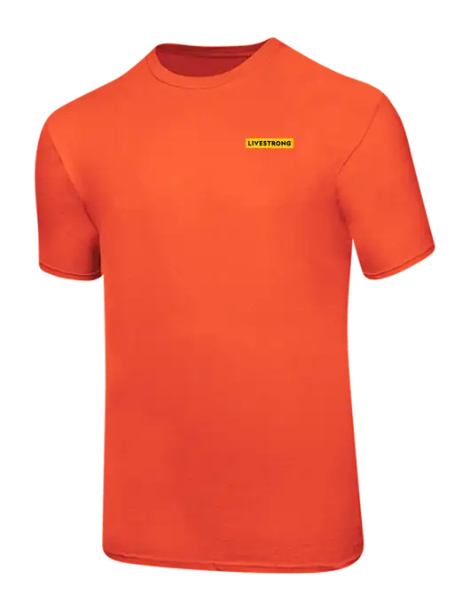 Ring Spun Orange 4.5 oz T-Shirt w/LIVESTRONG Logo