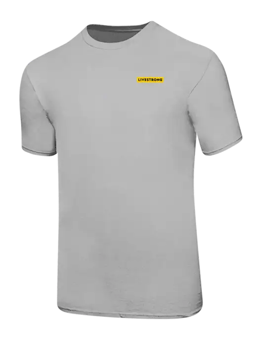 Ring Spun Silver 4.5 oz T-Shirt w/LIVESTRONG Logo