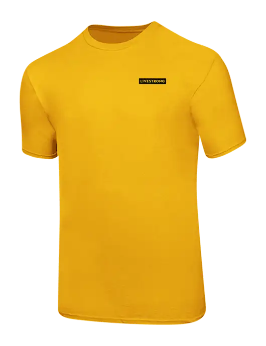 Ring Spun Yellow Gold 4.5 oz T-Shirt
 w/LIVESTRONG Logo