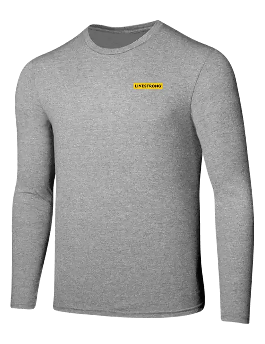 Seriously Soft Light Heathered Grey Long Sleeve T-Shirt w/LIVESTRONG Logo