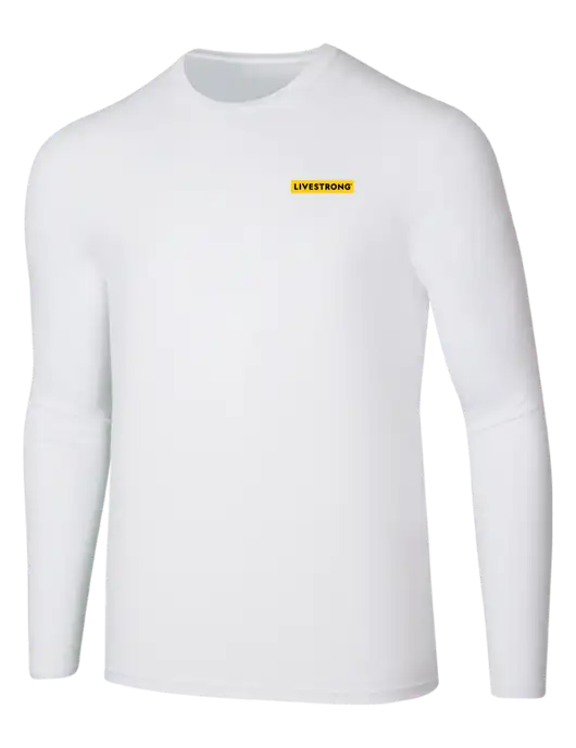 Seriously Soft White Long Sleeve T-Shirt w/LIVESTRONG Logo