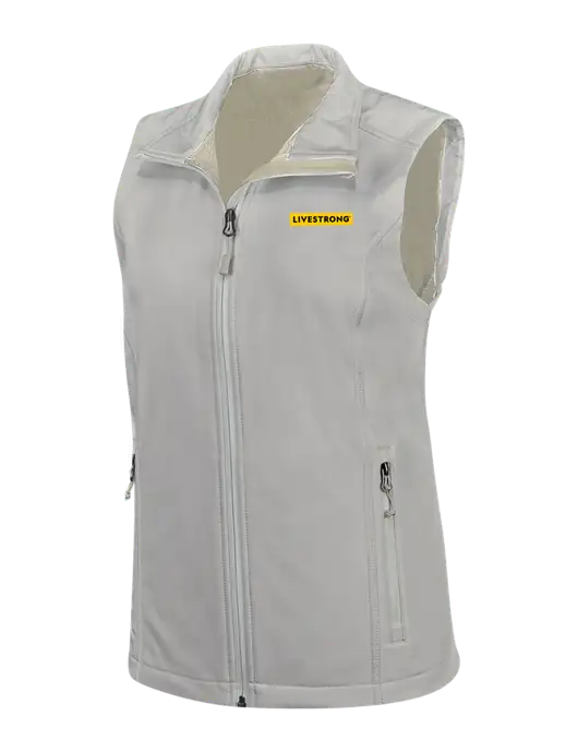Marshmellow Womens Core Soft Shell Vest w/LIVESTRONG Logo