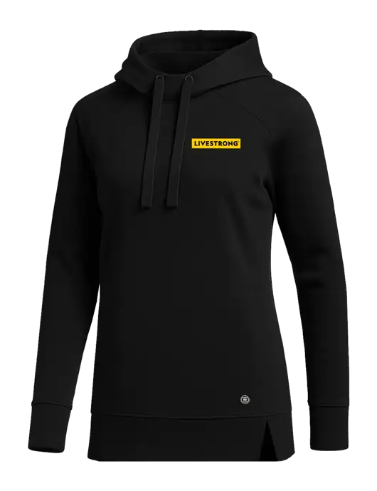 OGIO Black Womens Luuma Pullover Fleece Hoodie w/LIVESTRONG Logo