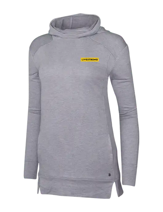 OGIO Petrol Grey Womens Luuma Pullover Fleece Hoodie w/LIVESTRONG Logo