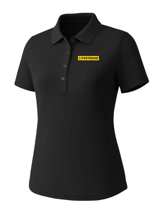 Callaway Womens Core Black Performance Polo w/LIVESTRONG Logo