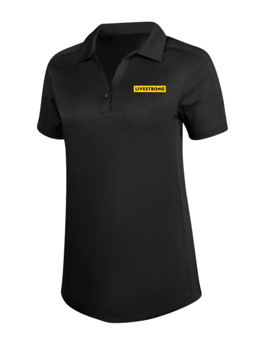 Womens Black Diamond Jacquard Polo w/LIVESTRONG Logo