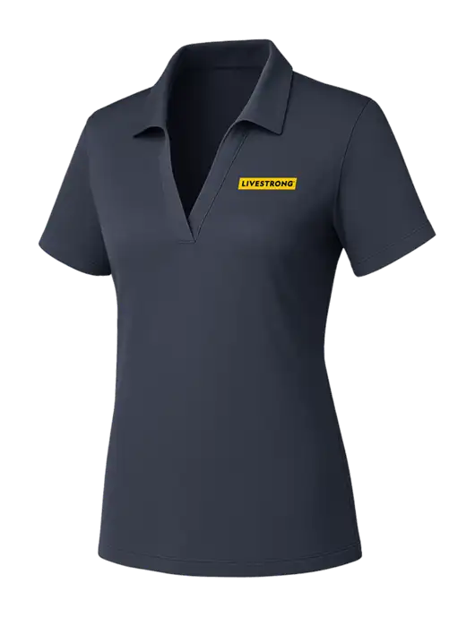 Womens Dark Grey PosiCharge RacerMesh Polo w/LIVESTRONG Logo