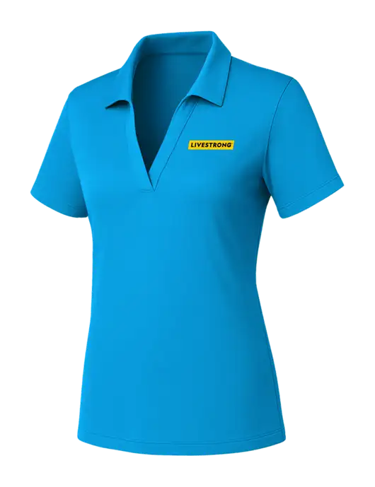 Womens Sapphire PosiCharge RacerMesh Polo w/LIVESTRONG Logo
