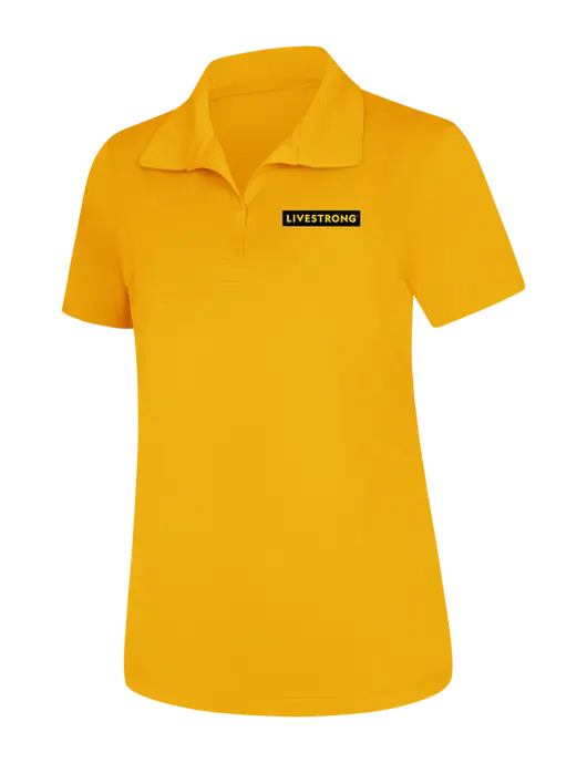 Womens Yellow Gold Micropique Sport-Wick Polo
 w/LIVESTRONG Logo