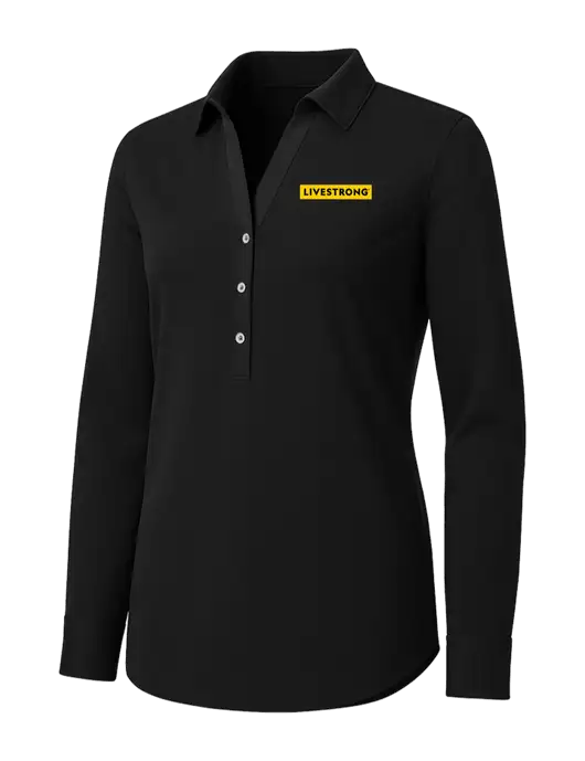 Womens Black City Stretch Shirt w/LIVESTRONG Logo