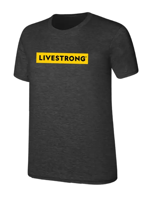 Womens Ring Spun Dark Heather Grey 4.5 oz T-Shirt w/LIVESTRONG Logo