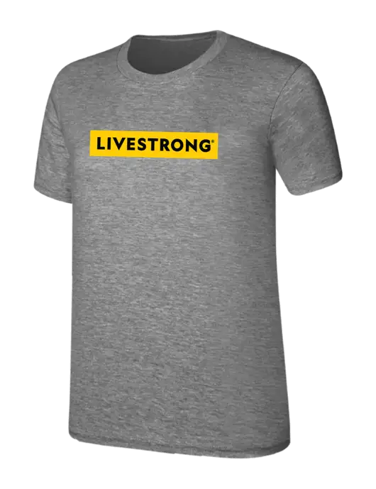 Womens Ring Spun Light Grey Heather 4.5 oz T-Shirt w/LIVESTRONG Logo