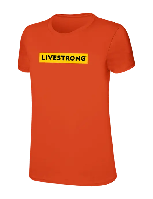 Womens Ring Spun Orange 4.5 oz T-Shirt w/LIVESTRONG Logo