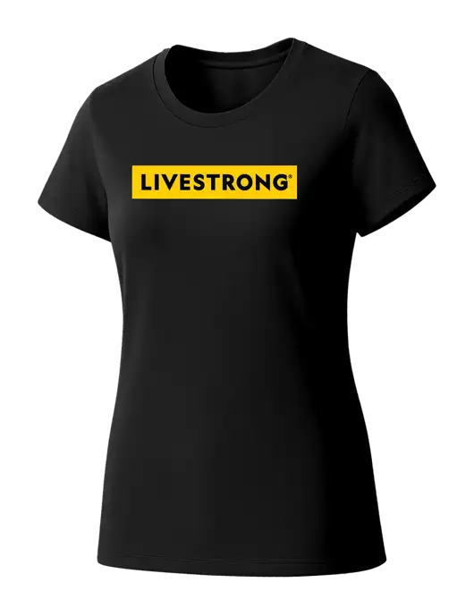 Womens Seriously Soft Black T-Shirt w/LIVESTRONG Logo