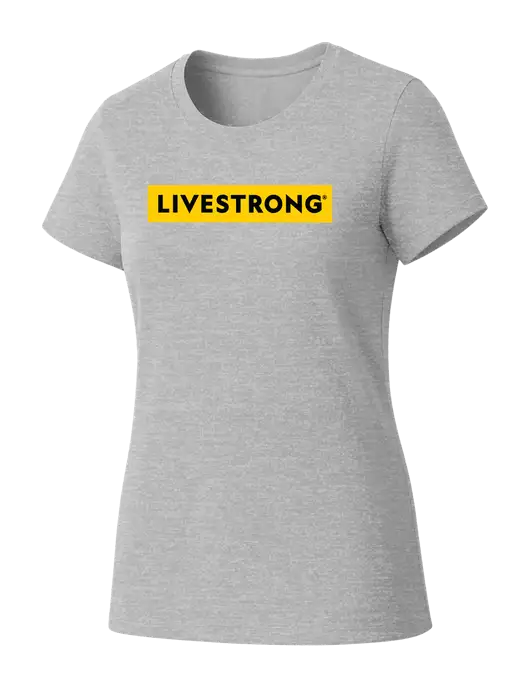 Womens Seriously Soft Light Heathered Grey T-Shirt w/LIVESTRONG Logo