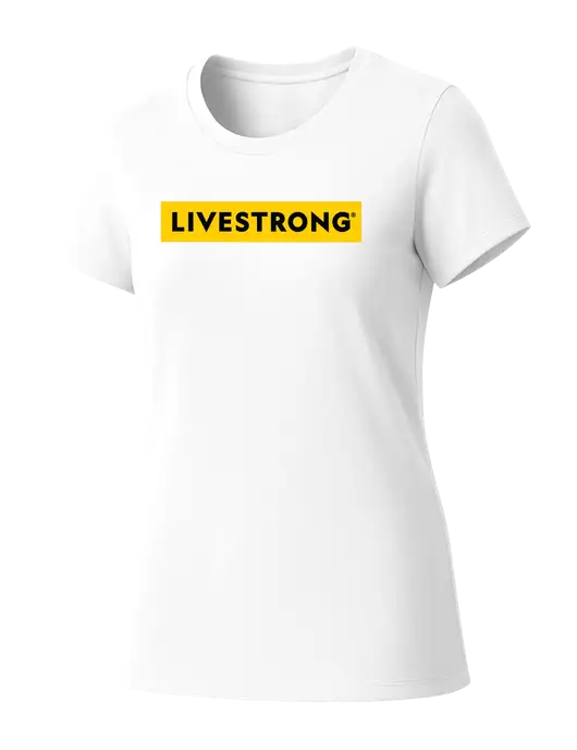 Womens Seriously Soft White T-Shirt w/LIVESTRONG Logo