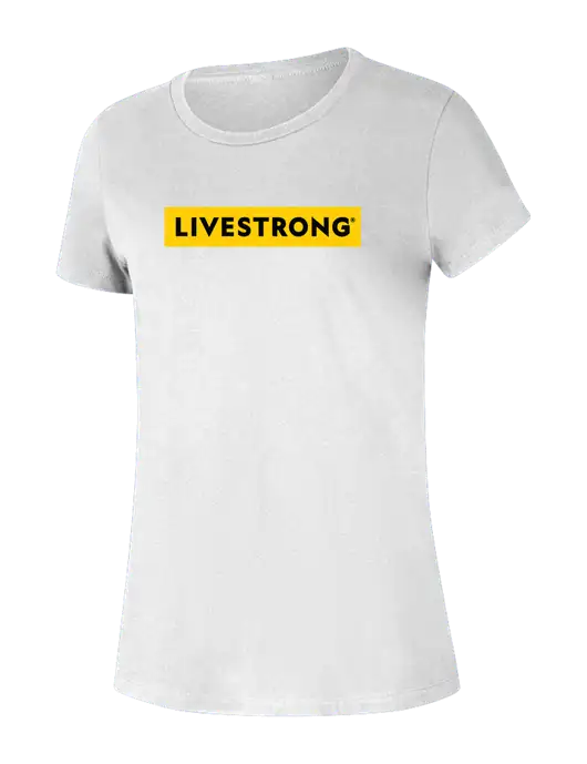 Womens Seriously Soft White T Shirt w LIVESTRONG Logo