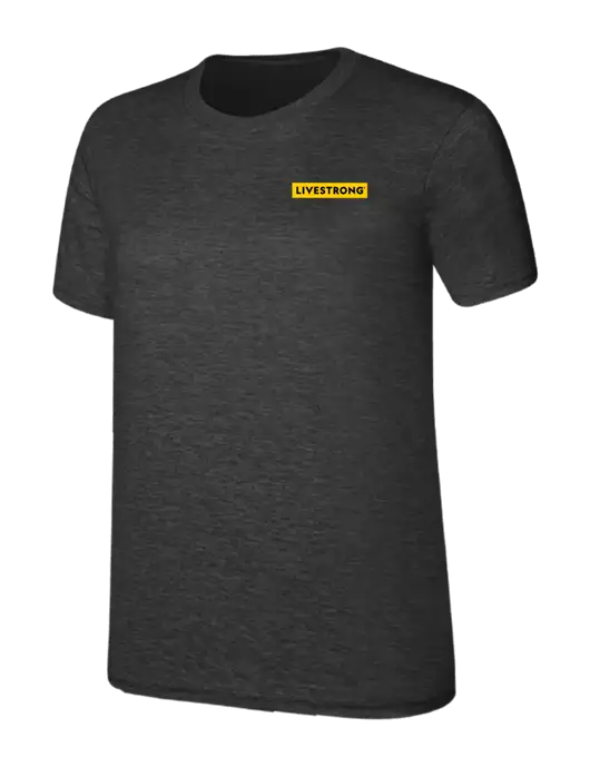 Womens Ring Spun Dark Heather Grey 4.5 oz T-Shirt w/LIVESTRONG Logo