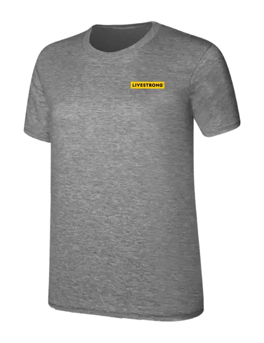 Womens Ring Spun Light Grey Heather 4.5 oz T-Shirt w/LIVESTRONG Logo