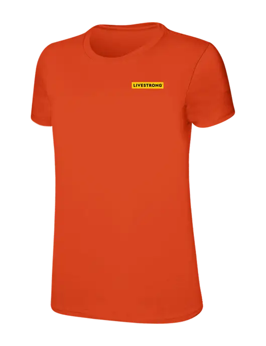 Womens Ring Spun Orange 4.5 oz T-Shirt w/LIVESTRONG Logo