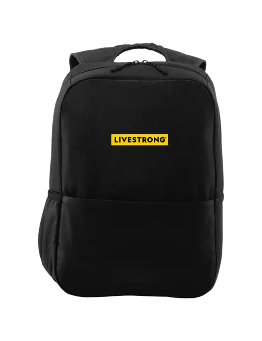 Access Square Laptop Black Backpack w/LIVESTRONG Logo