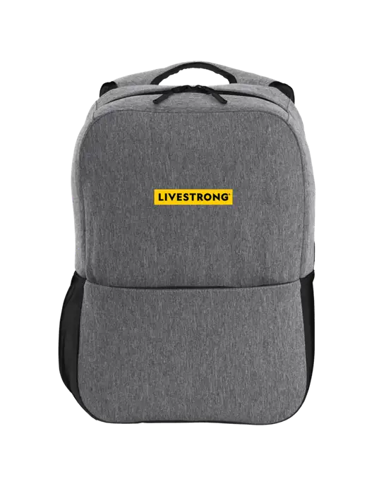 Access Square Laptop Graphite Heather Black Backpack w LIVESTRONG Logo
