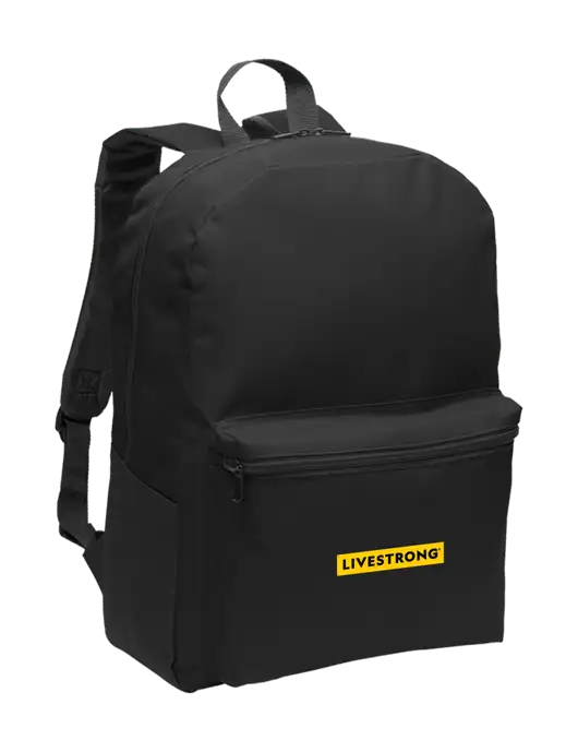 Casual Black Lightweight Laptop Backpack w/LIVESTRONG Logo