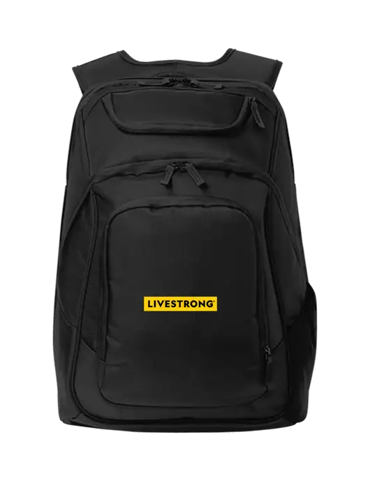 Executive Black Laptop Backpack w/LIVESTRONG Logo