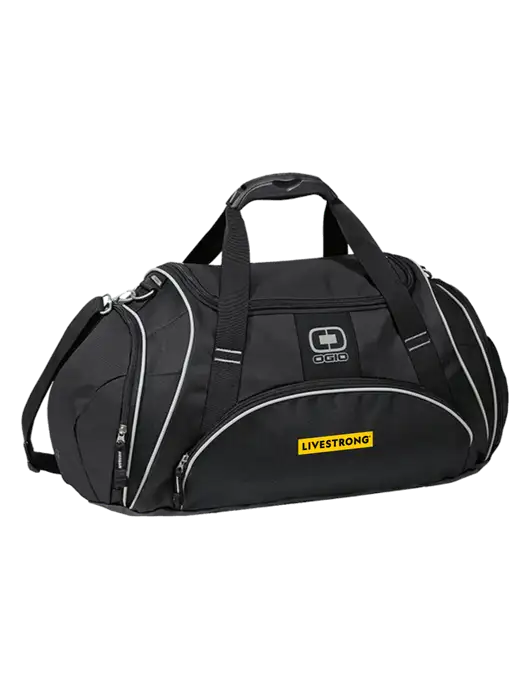 OGIO Black Crunch Duffel
 w/LIVESTRONG Logo