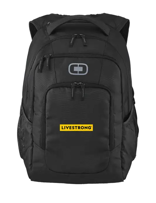 OGIO Black Logan Laptop Backpack
 w/LIVESTRONG Logo