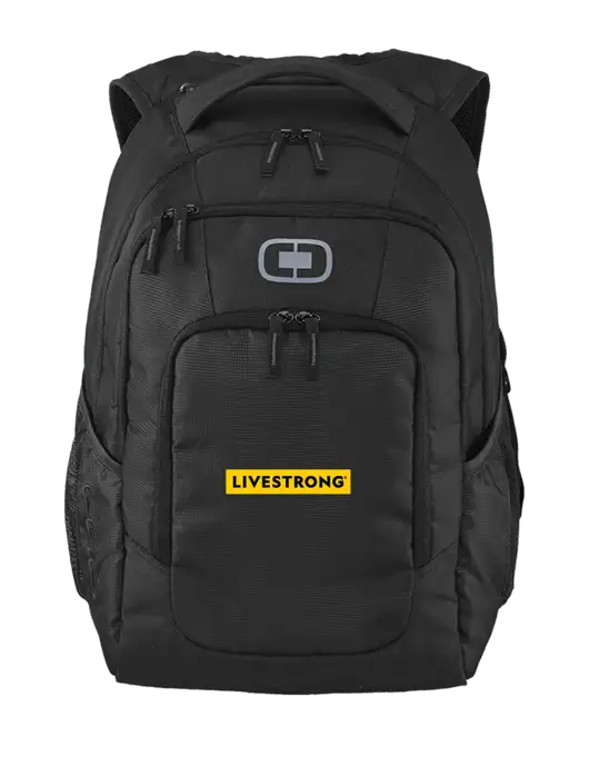 OGIO Black Logan Laptop Backpack
 w/LIVESTRONG Logo